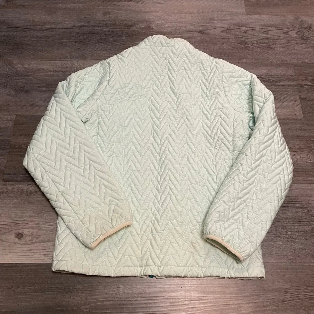 Patagonia Girls Nano Puff Chevron Quilted Jacket Mint Green XXL 16-18 65545FA13 - Picture 5 of 6